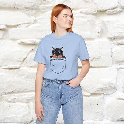 ''Judging You Silently'' | Cat T-Shirt for Men | Nunu&Miao Studio