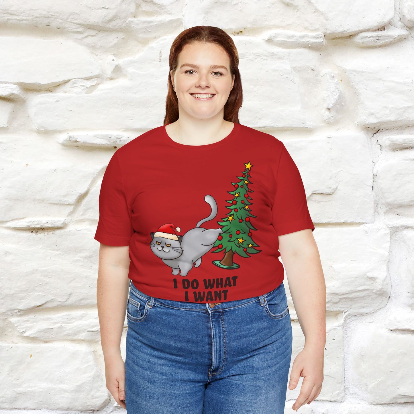 I Do What I Want | Cattitude Cat Christmas Shirt for Men & Women | 100% Cotton*