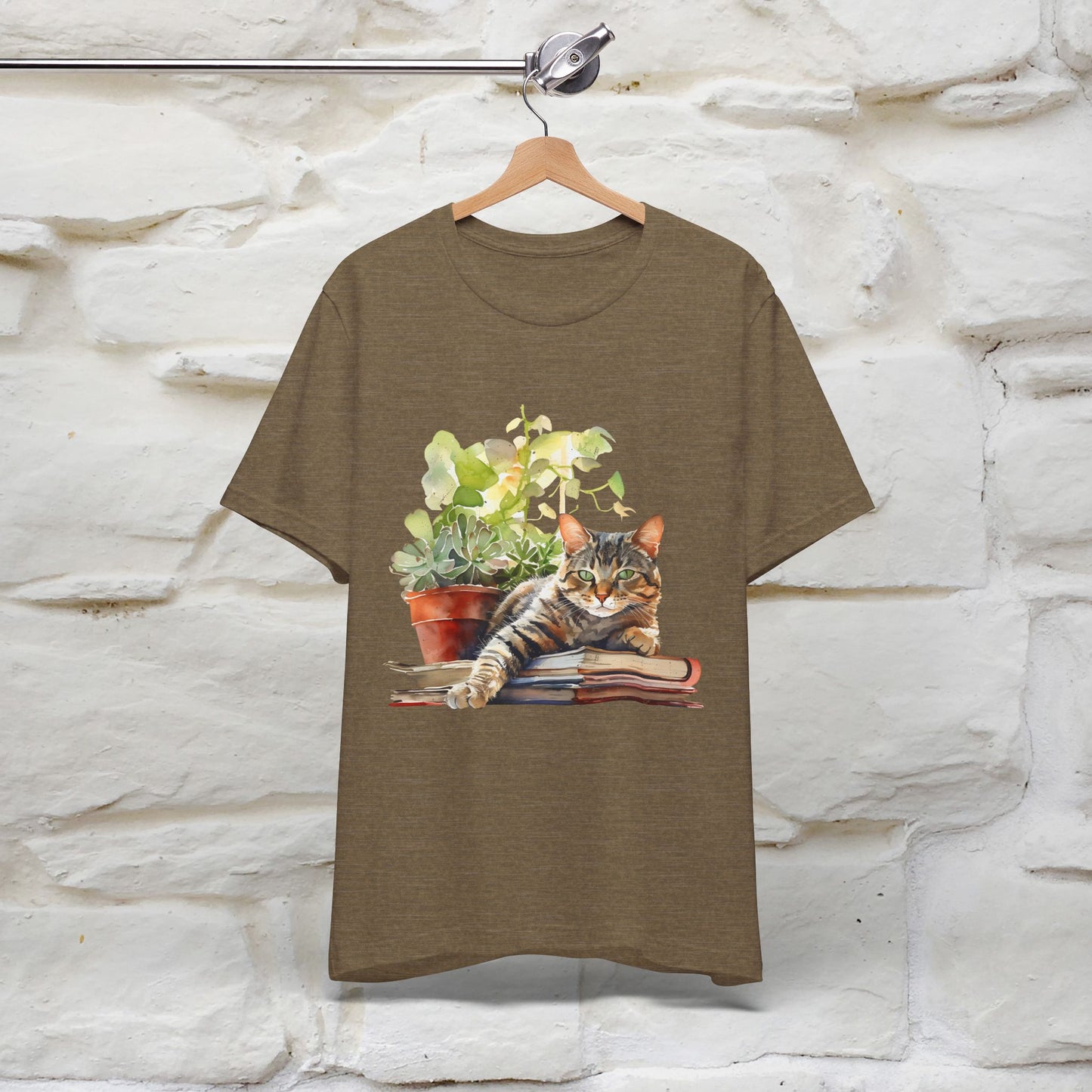 "Feline Bibliophile" T-Shirt for Men & Women | 100% Cotton*