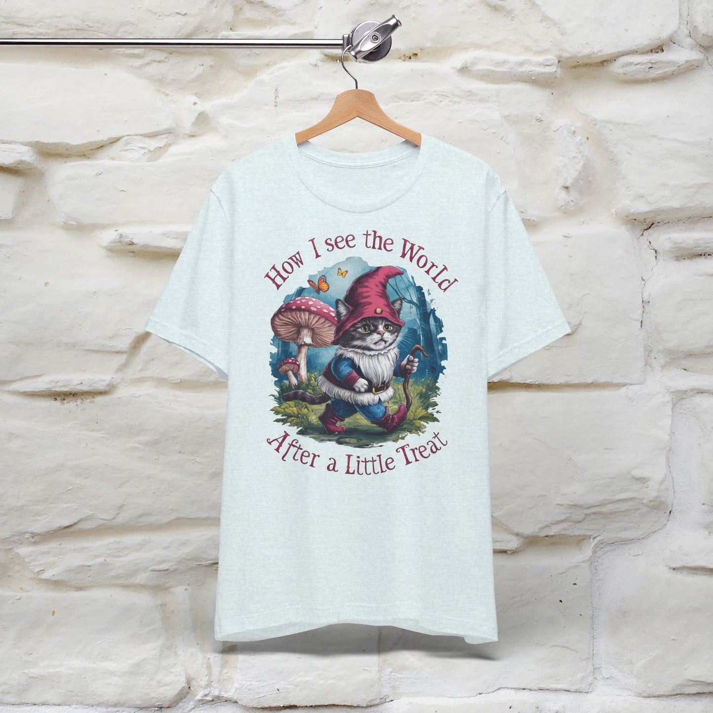 ''How I See The World After A Little Treat'' T-shirt for Man 100% Cotton. - Nunu&Miao Studio