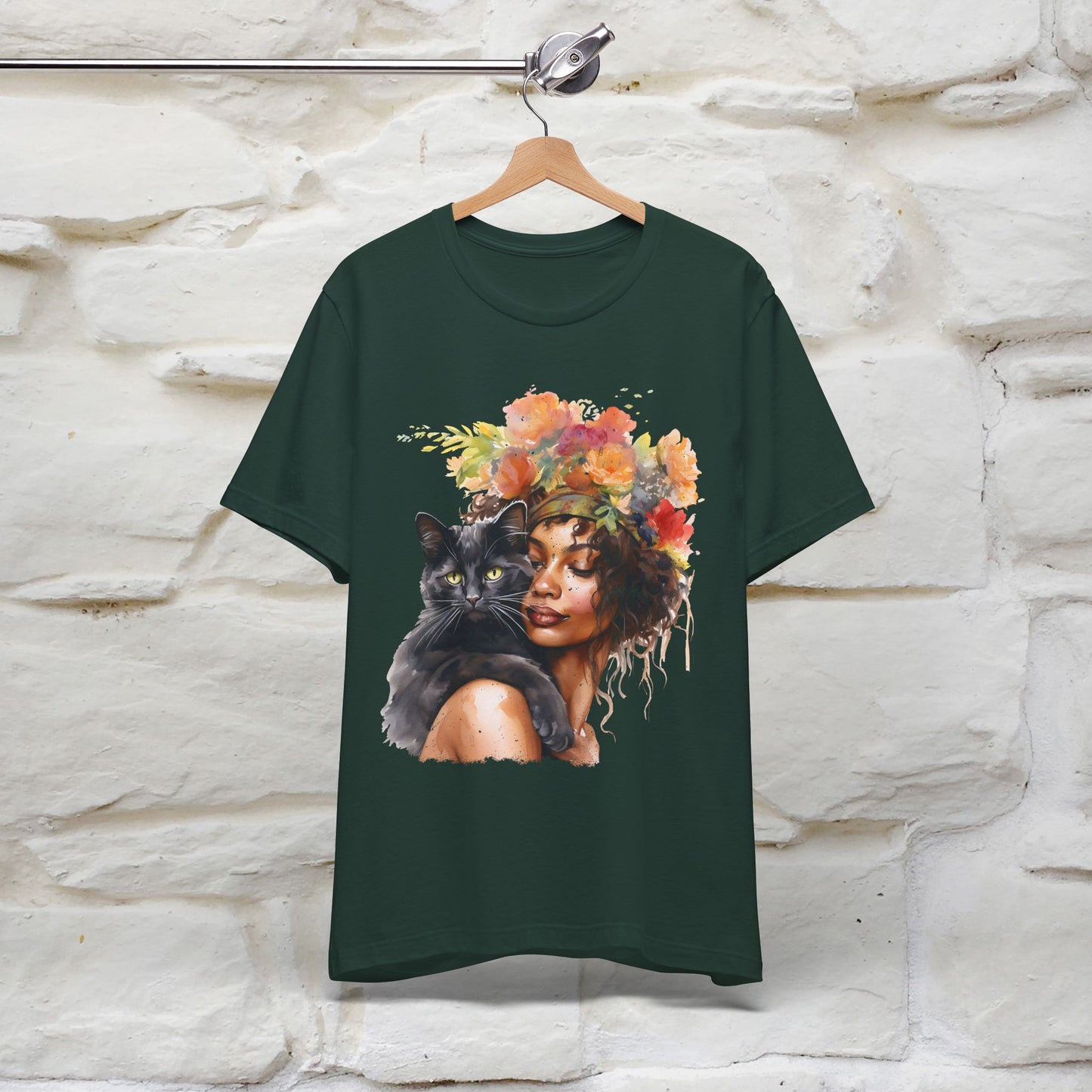 "The Black Cat and The Lady" T-Shirt for Women | 100% Cotton*