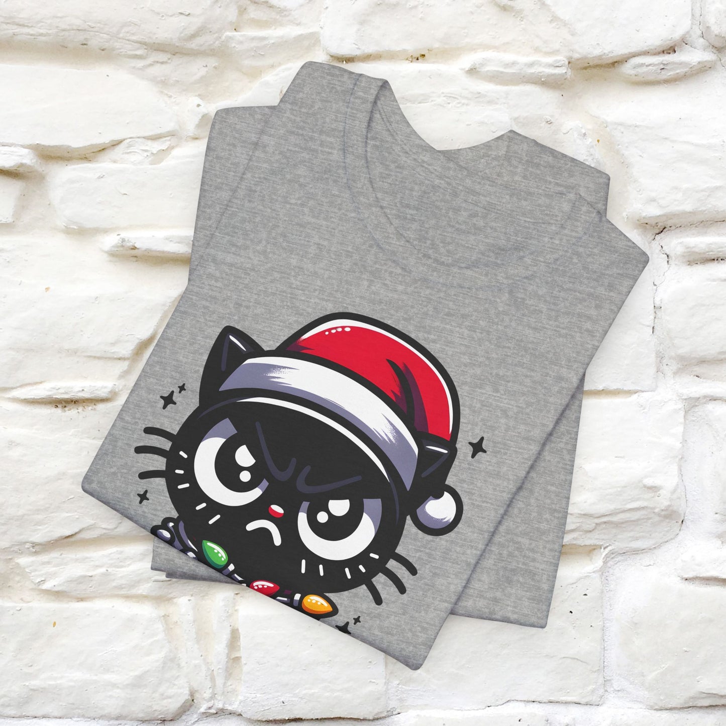 Is This Jolly Enough? | Funny Cat Christmas Shirt for Men & Women | 100% Cotton