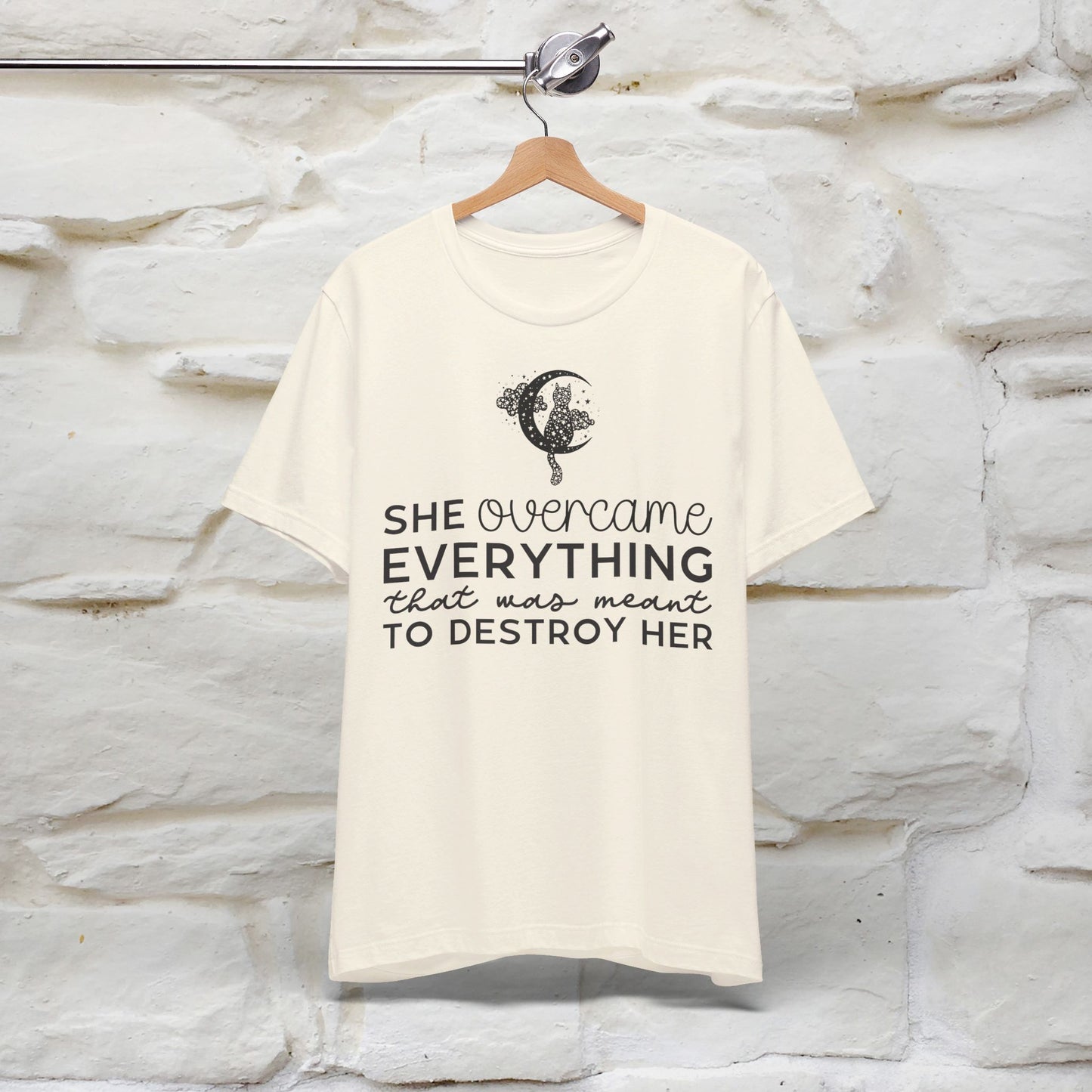 ''She Overcome Everything That Was Meant To Destory Her'' T-shirt for Women 100% Cotton* - Nunu&Miao Studio