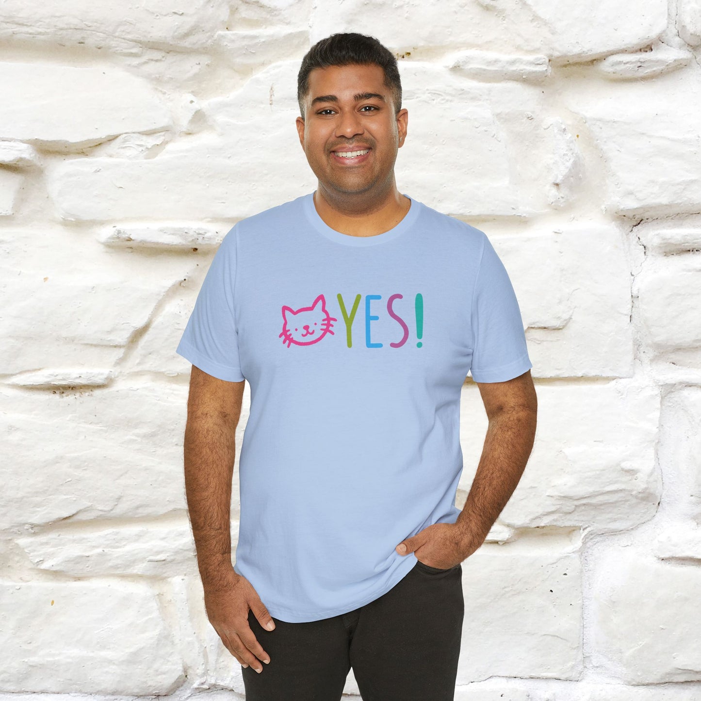 "Yes, Just Do It" Cat T-Shirt| Front & Back Design | Nunu&Miao Studio