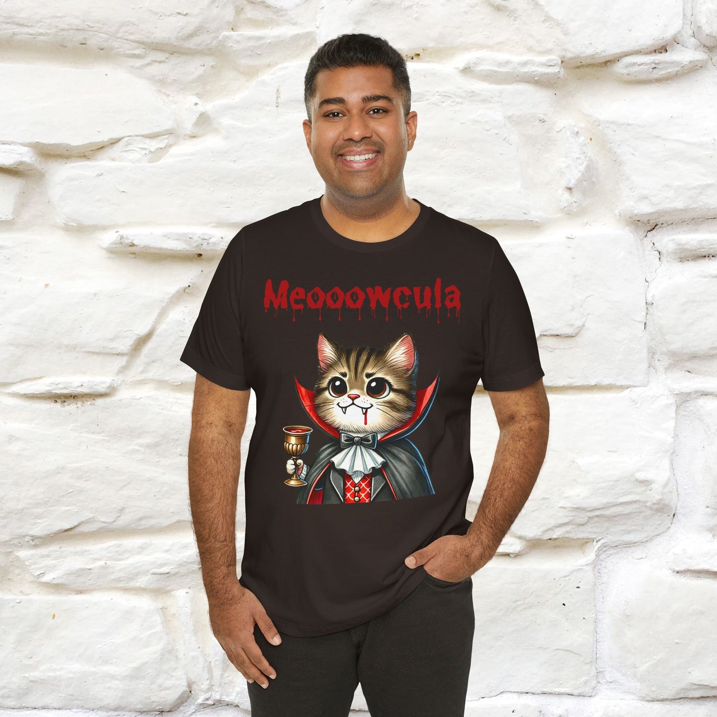 Meooowcula T-Shirt for Men & Women | 100% Cotton Spooky Cat Lover Tee