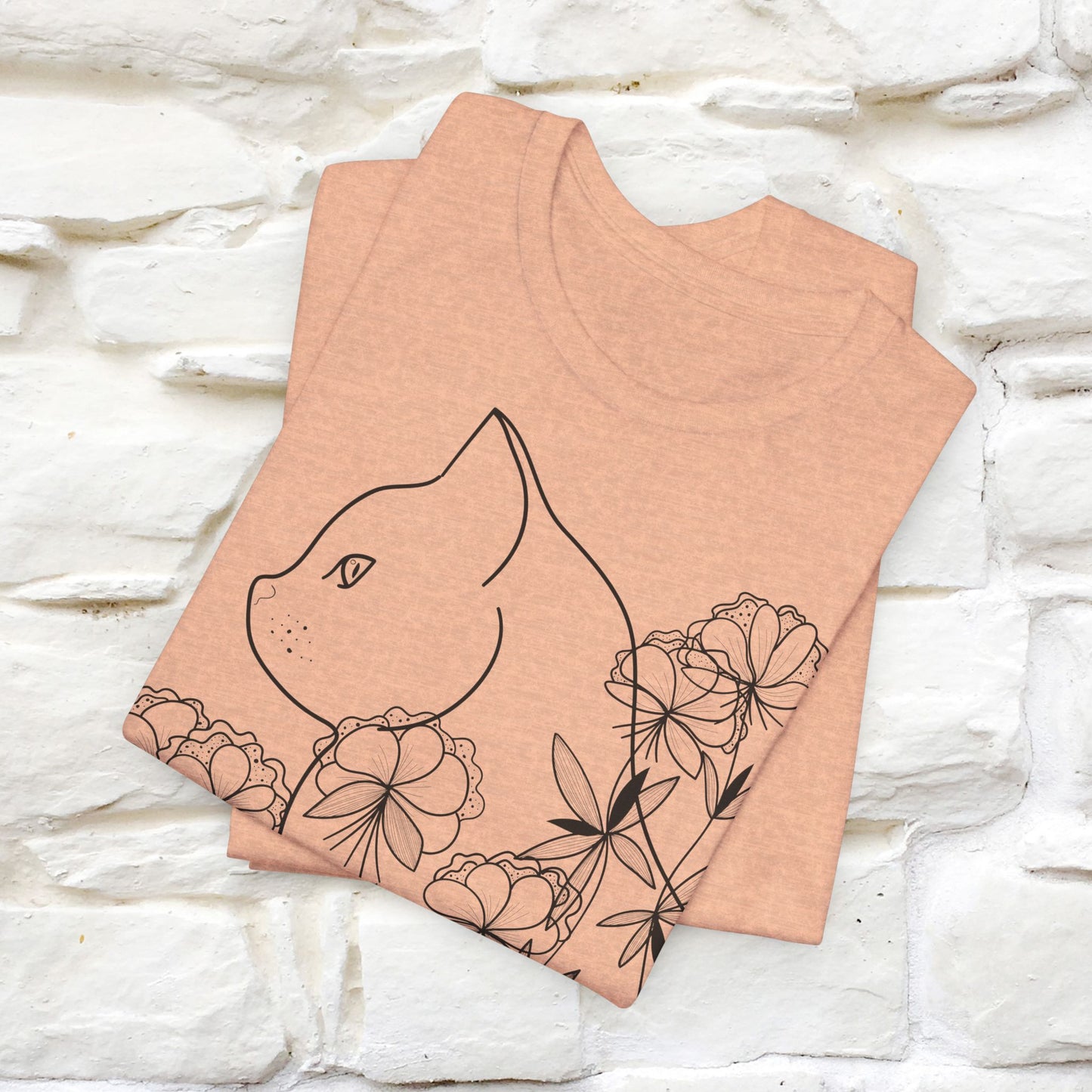 "Cat Flower !" Cat T-Shirt for Men & Women | 100% Cotton*