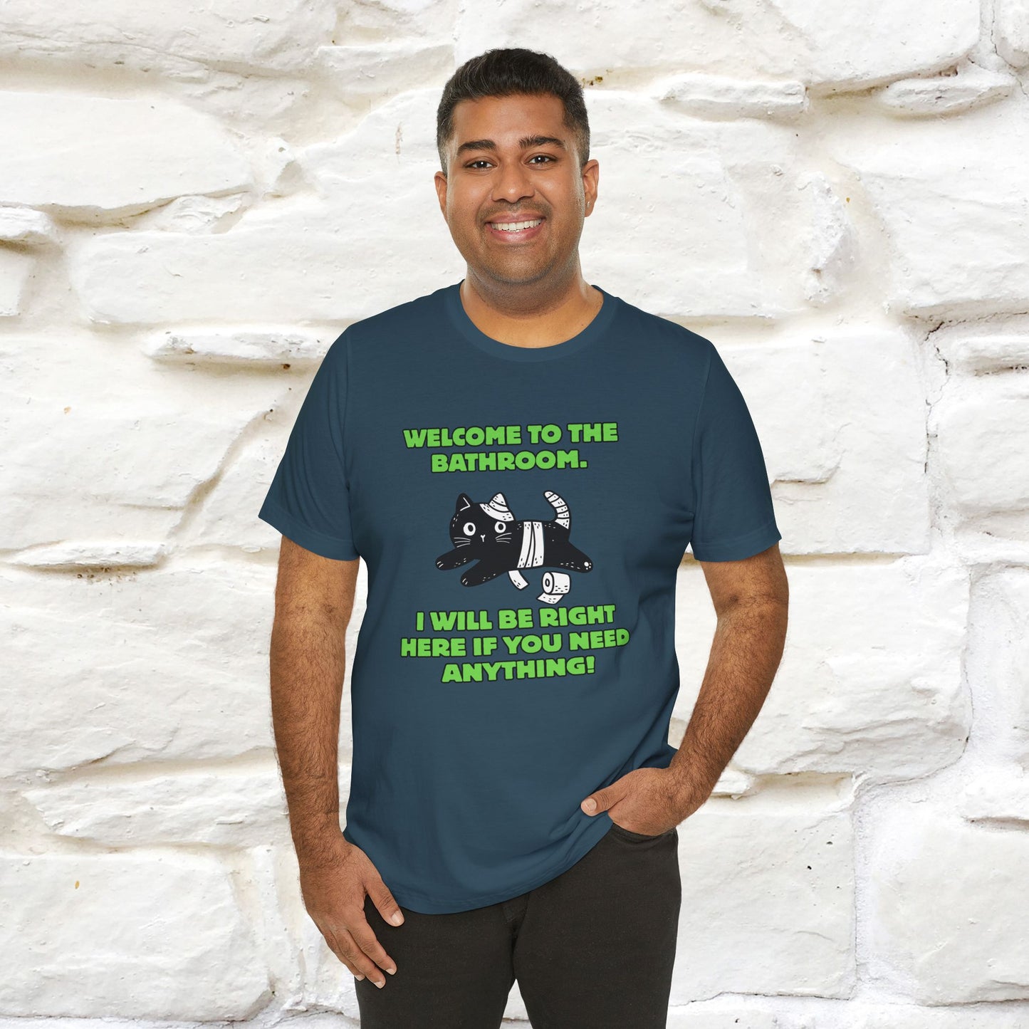 "Welcome To The Bathroom..."Funny  Cat T-shirt |Nunu&Miao Studio