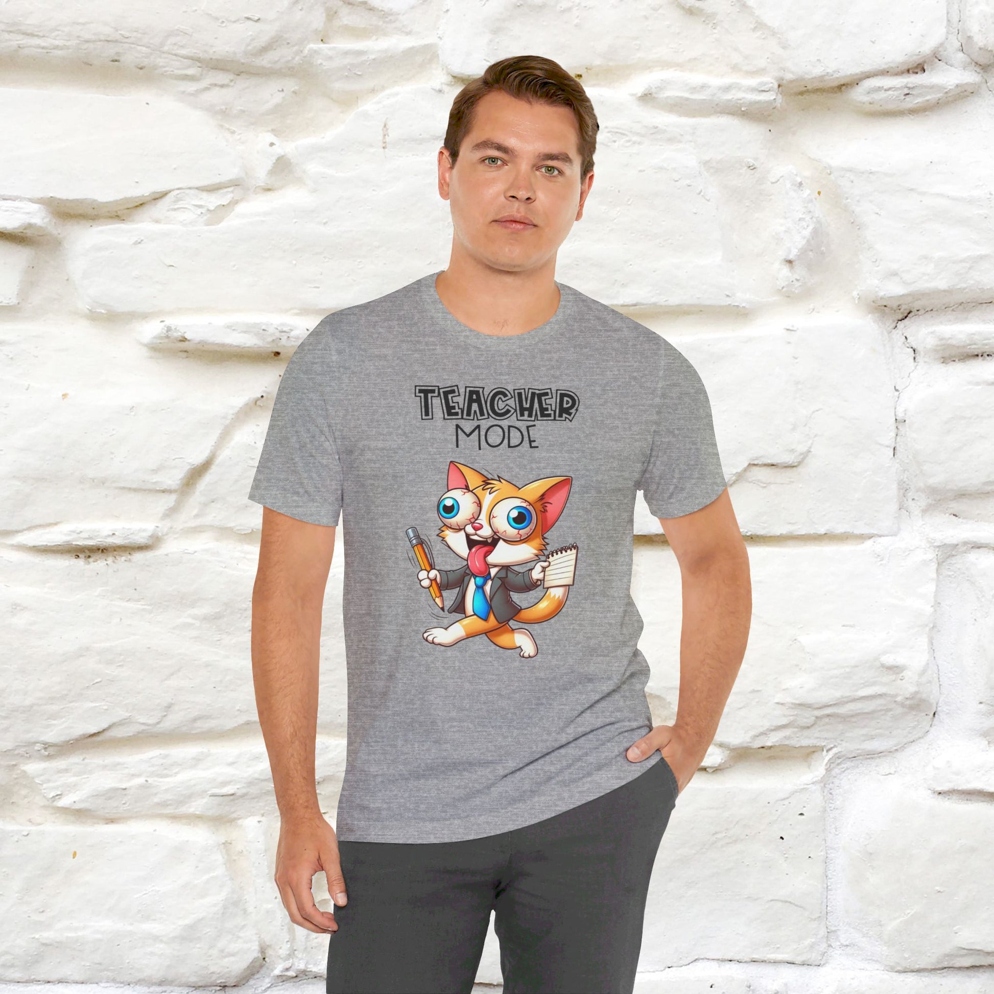 ''Teacher Mode'' T-shirt for Man 100% Cotton* - Nunu&Miao Studio