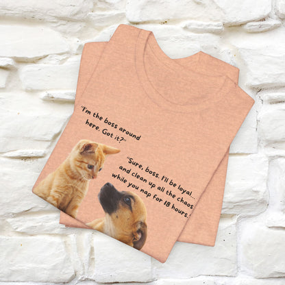 ''I am The Boss Here'' Funny Cat T-shirt for Men and Women  100% Cotton*