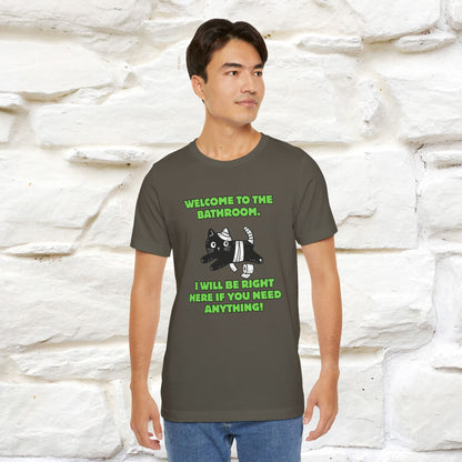 "Welcome To The Bathroom..."Funny  Cat T-shirt |Nunu&Miao Studio
