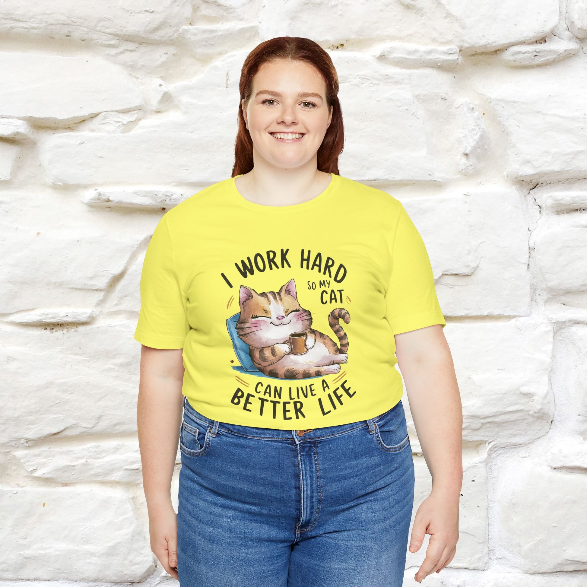 I Work Hard So My Cat Can Have a Better Life | Funny Cat Shirt  | Nunu&Miao Studio - Nunu&Miao Studio