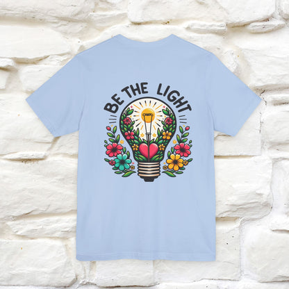 ''Be The Light" Cat T-Shirt| Front & Back Design | Nunu&Miao Studio