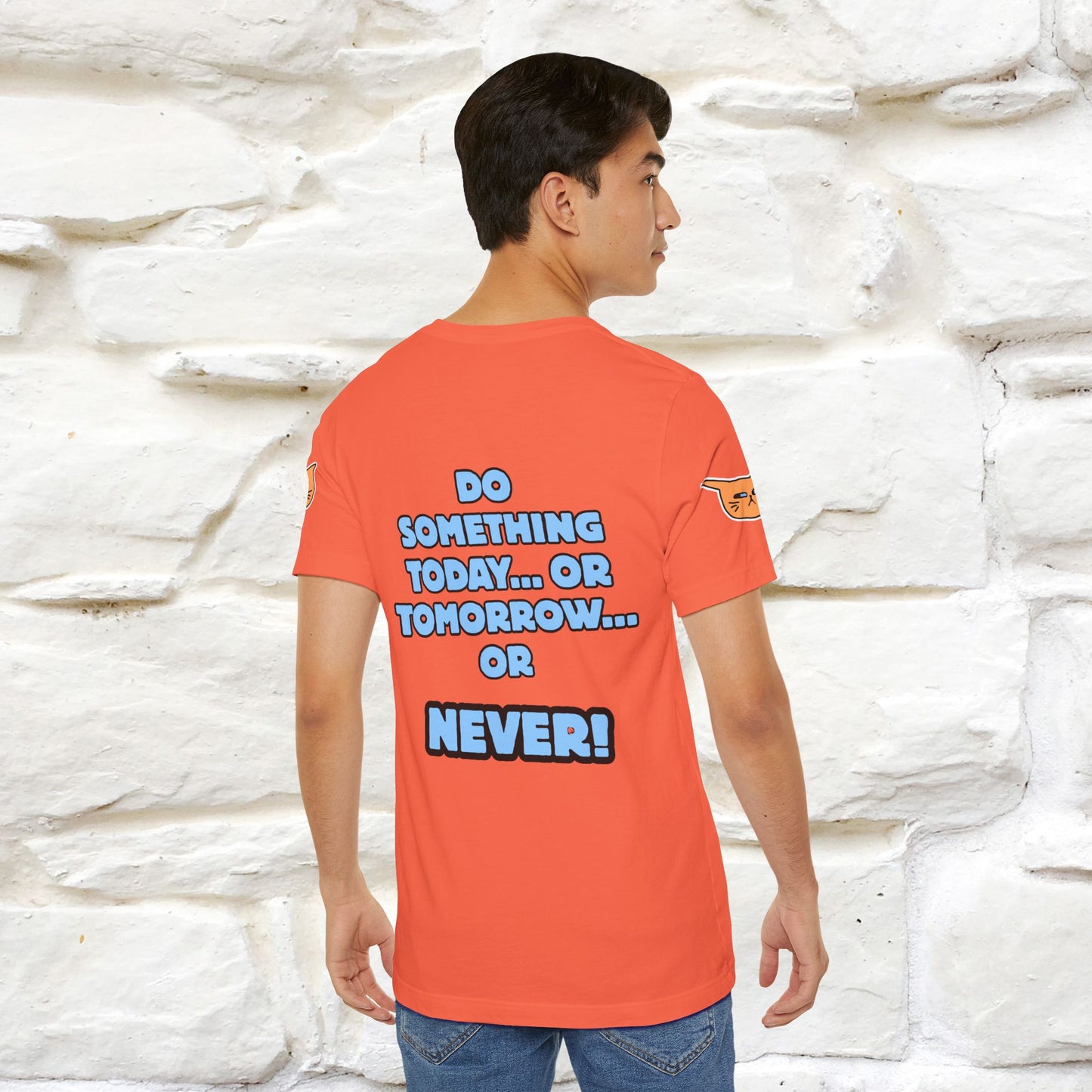 "Do something today… or tomorrow… or never." Cat T-Shirt| Front & Back Design | Nunu&Miao Studio