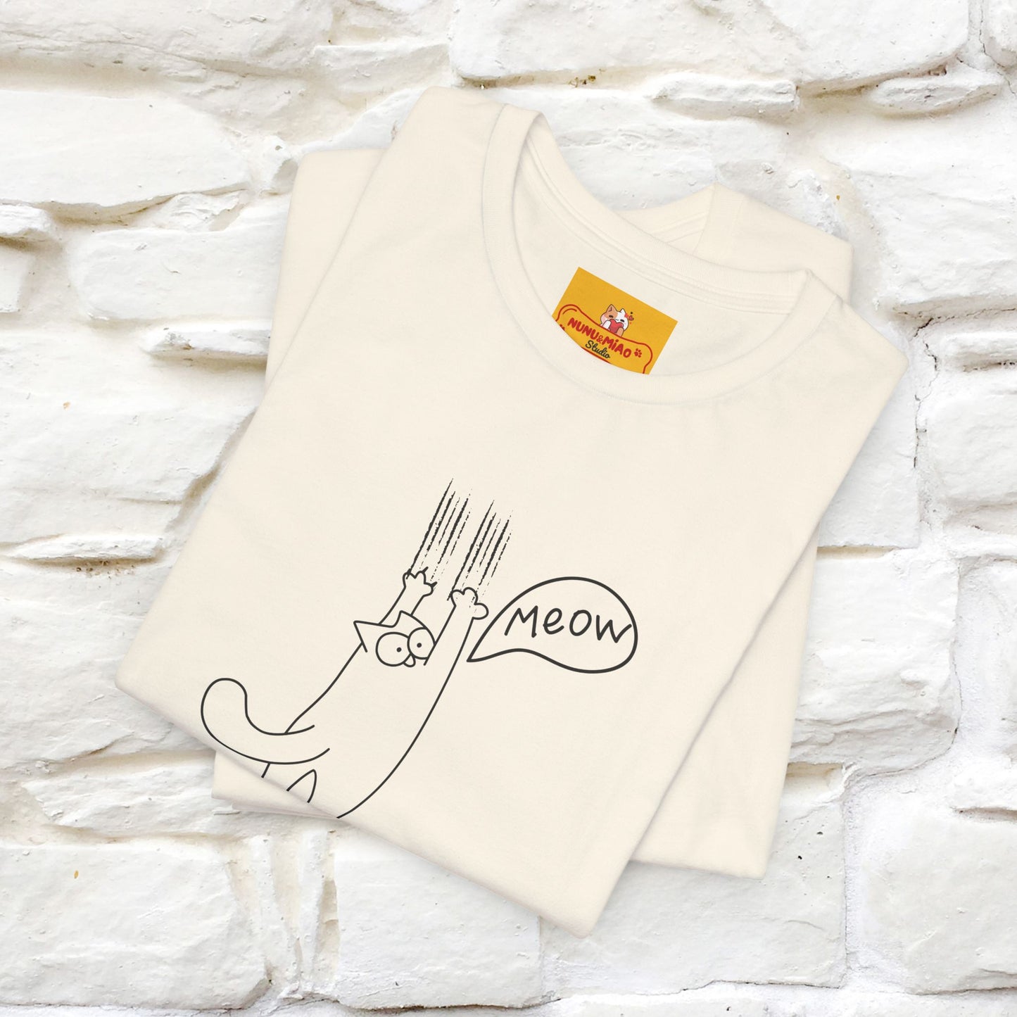 "Meow Meow Meow" Cat T-Shirt | Front & Back Design | Nunu&Miao Studio
