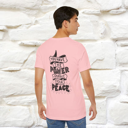 "You Have the Power to Protect Your Peace" Cat T-Shirt| Front & Back Design | Nunu&Miao Studio