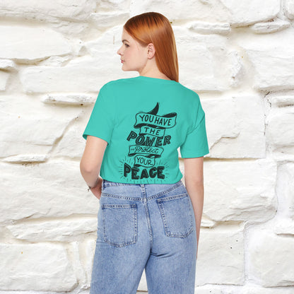 "You Have the Power to Protect Your Peace" Cat T-Shirt| Front & Back Design | Nunu&Miao Studio