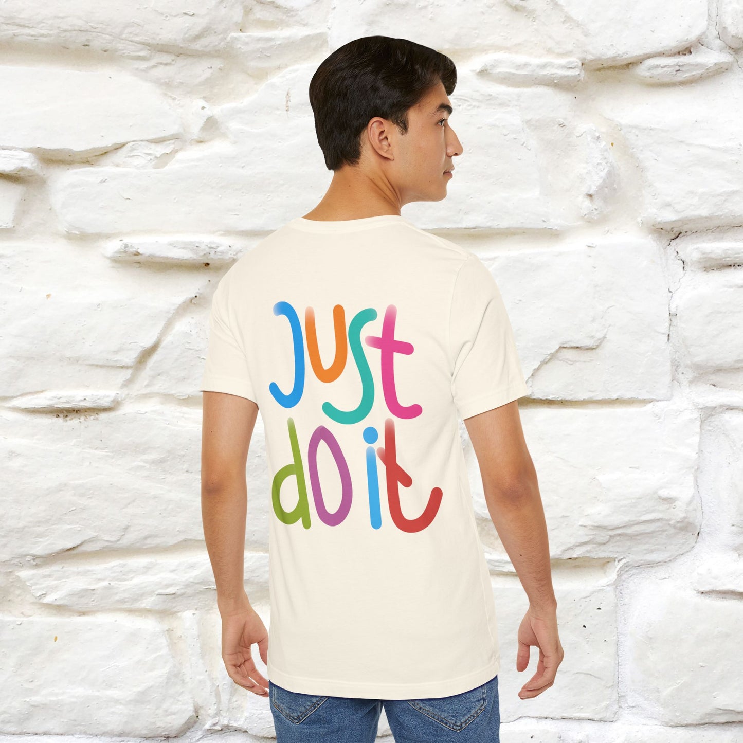"Yes, Just Do It" Cat T-Shirt| Front & Back Design | Nunu&Miao Studio
