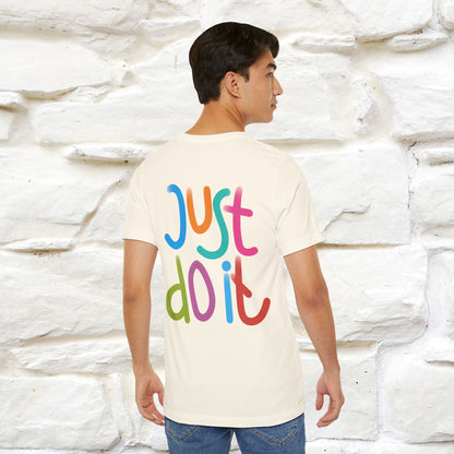"Yes, Just Do It" Cat T-Shirt| Front & Back Design | Nunu&Miao Studio