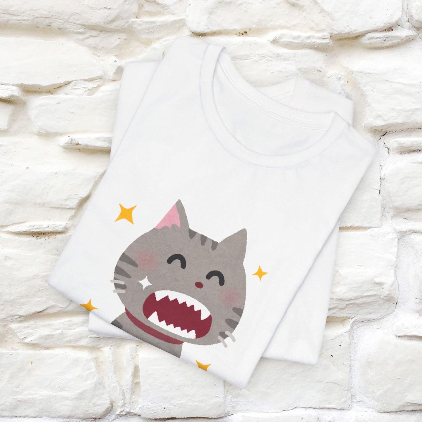 "Smile, Sparkle, Shine" Cat T-Shirt for Men & Women | Front & Back Design | 100% Cotton* 🐾