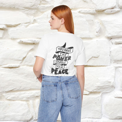 "You Have the Power to Protect Your Peace" Cat T-Shirt| Front & Back Design | Nunu&Miao Studio