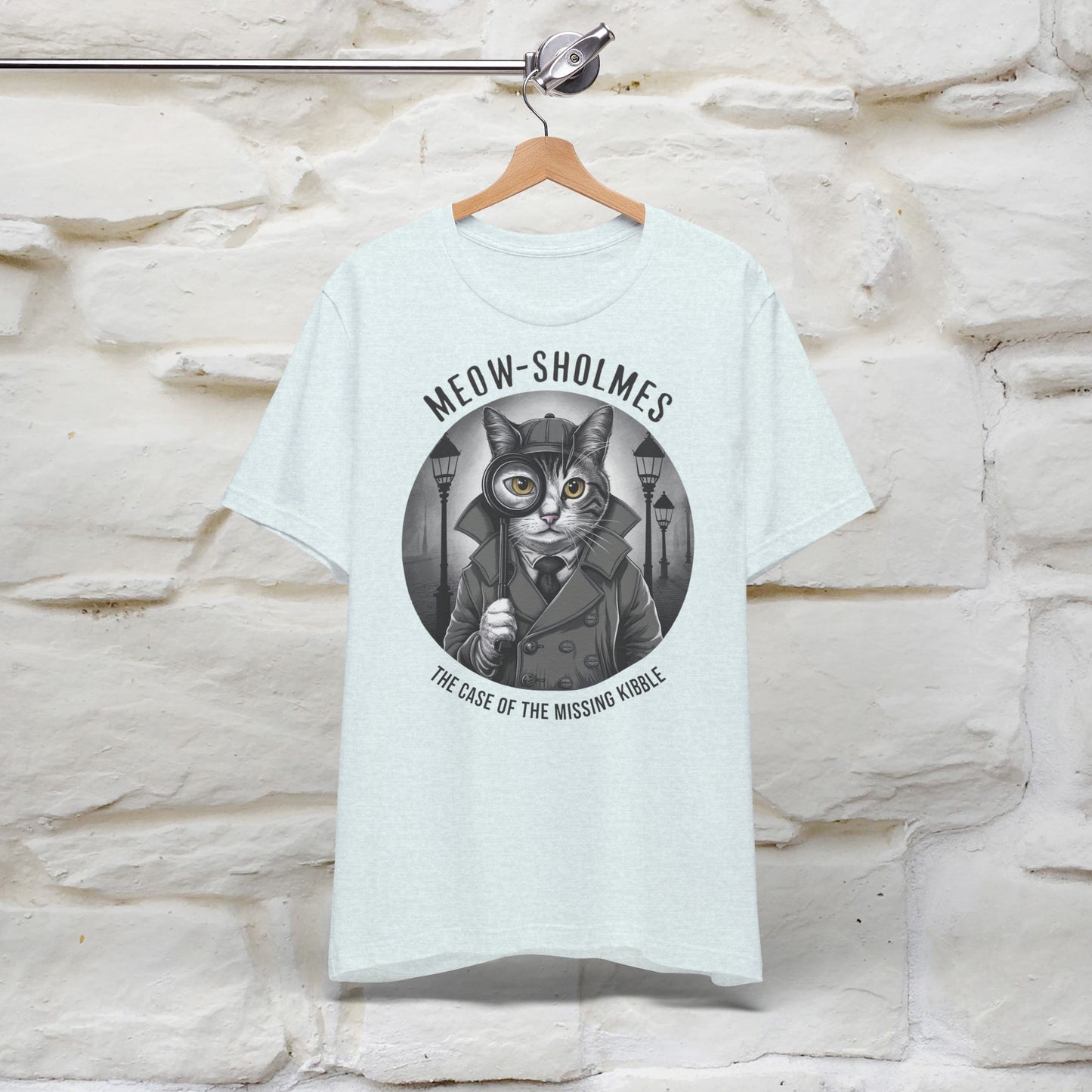 Meow-Sholmes: The Case of the Missing Kibble T-Shirt | Detective Cat Tee for Men & Women | 100% Cotton*