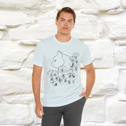 "Cat Flower !" Cat T-Shirt for Men & Women | 100% Cotton*