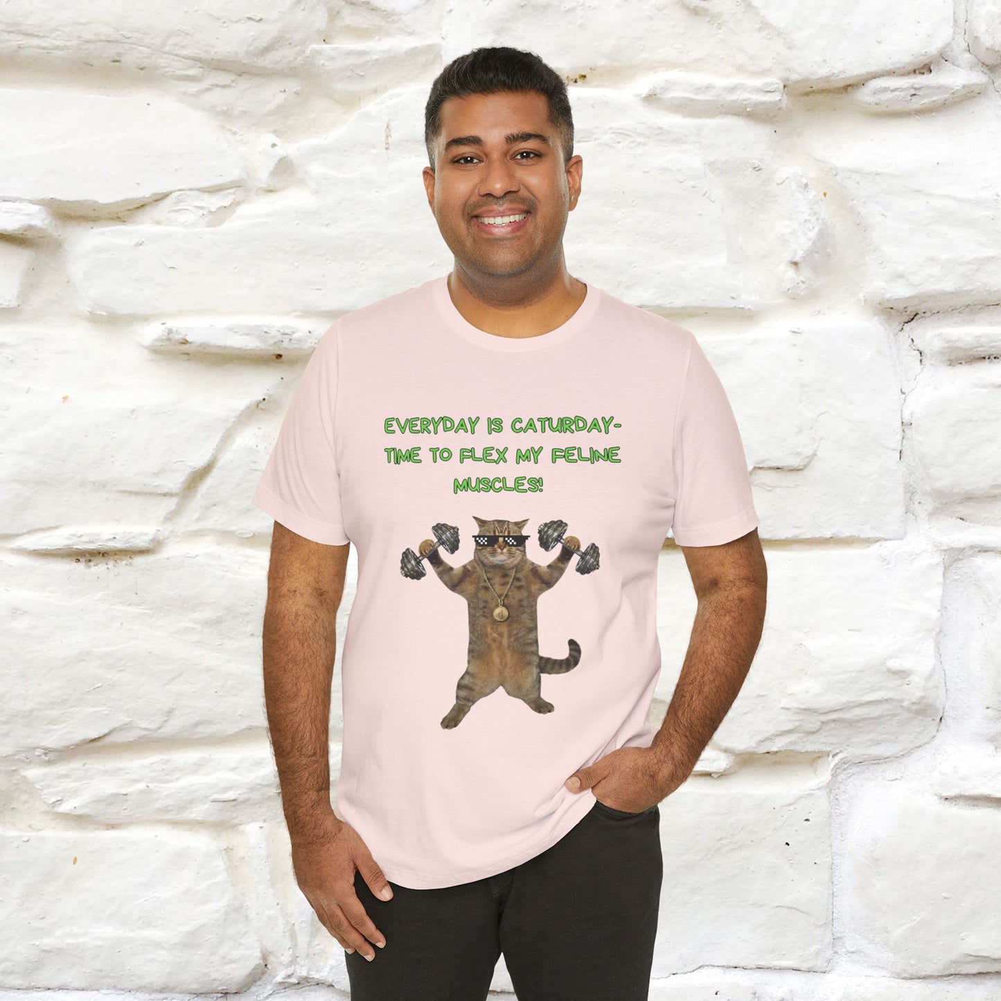 "Everyday Is Caturday – Flex My Feline Muscle"| Funny Cat T-Shirt  |Nunu&Miao Sudio - Nunu&Miao Studio