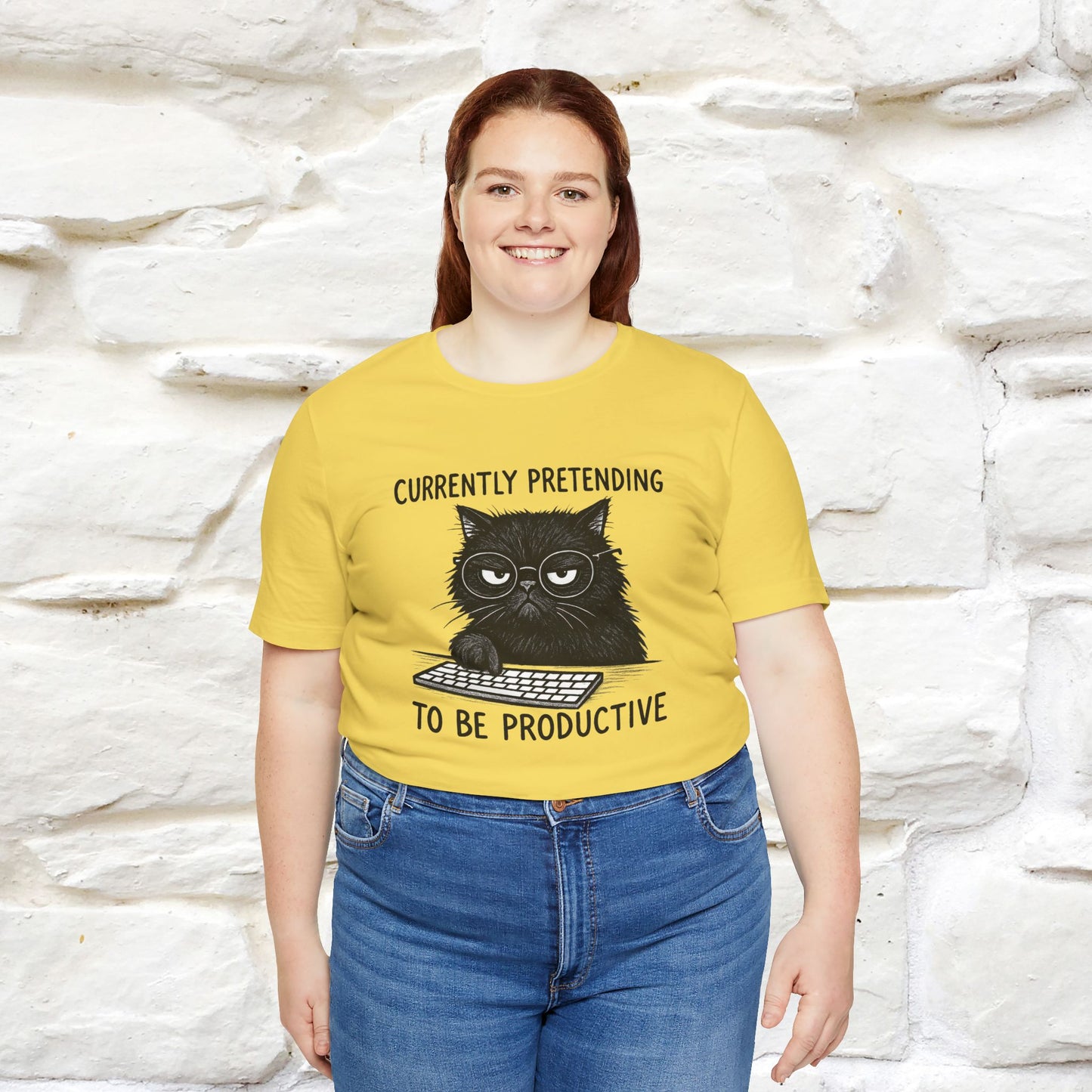 "Currently Pretending To Be Productive" |Cat T-Shirt | Nunu&Miao Studio