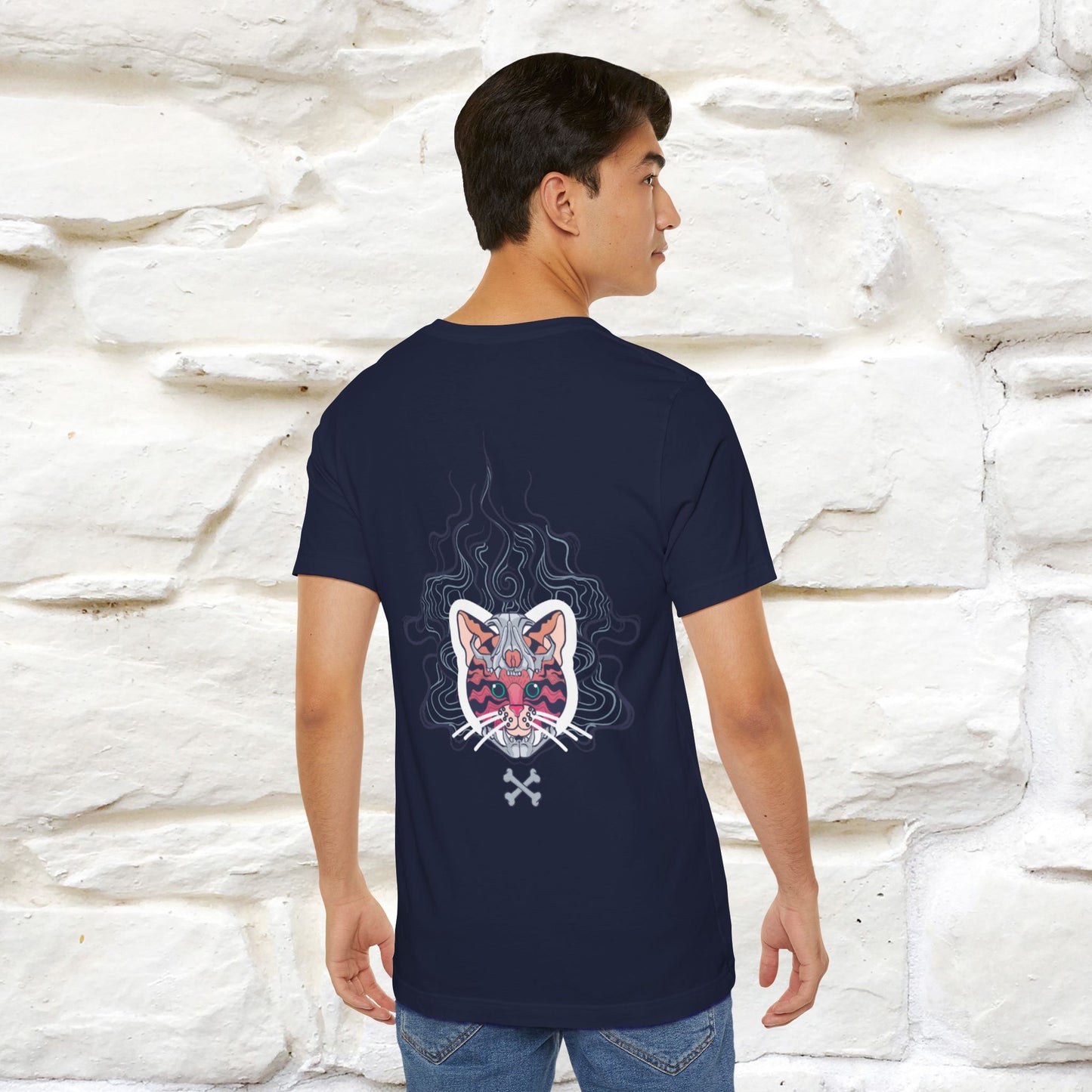 ''Air Fire Cat'' | Cat T-Shirt Front and Back Design | Nunu&Miao Studio