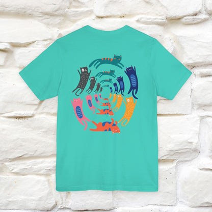 "The Hypnotic Meow'' Cat T-Shirt Front and Back Design | Nunu&Miao Studio