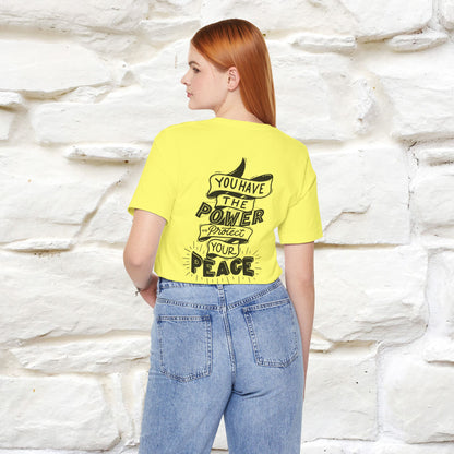 "You Have the Power to Protect Your Peace" Cat T-Shirt| Front & Back Design | Nunu&Miao Studio