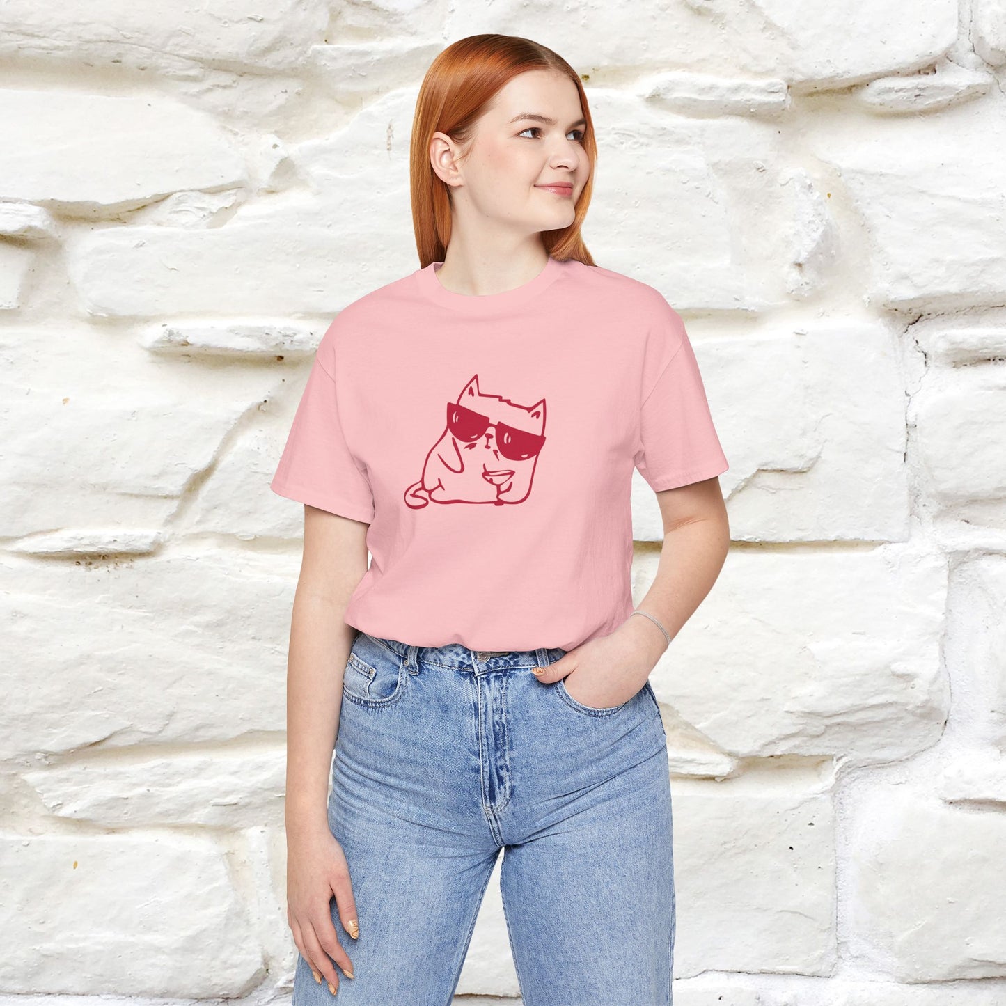 "I’m Happy, Which Often Looks Like Crazy" Cat T-Shirt| Front & Back Design | Nunu&Miao Studio