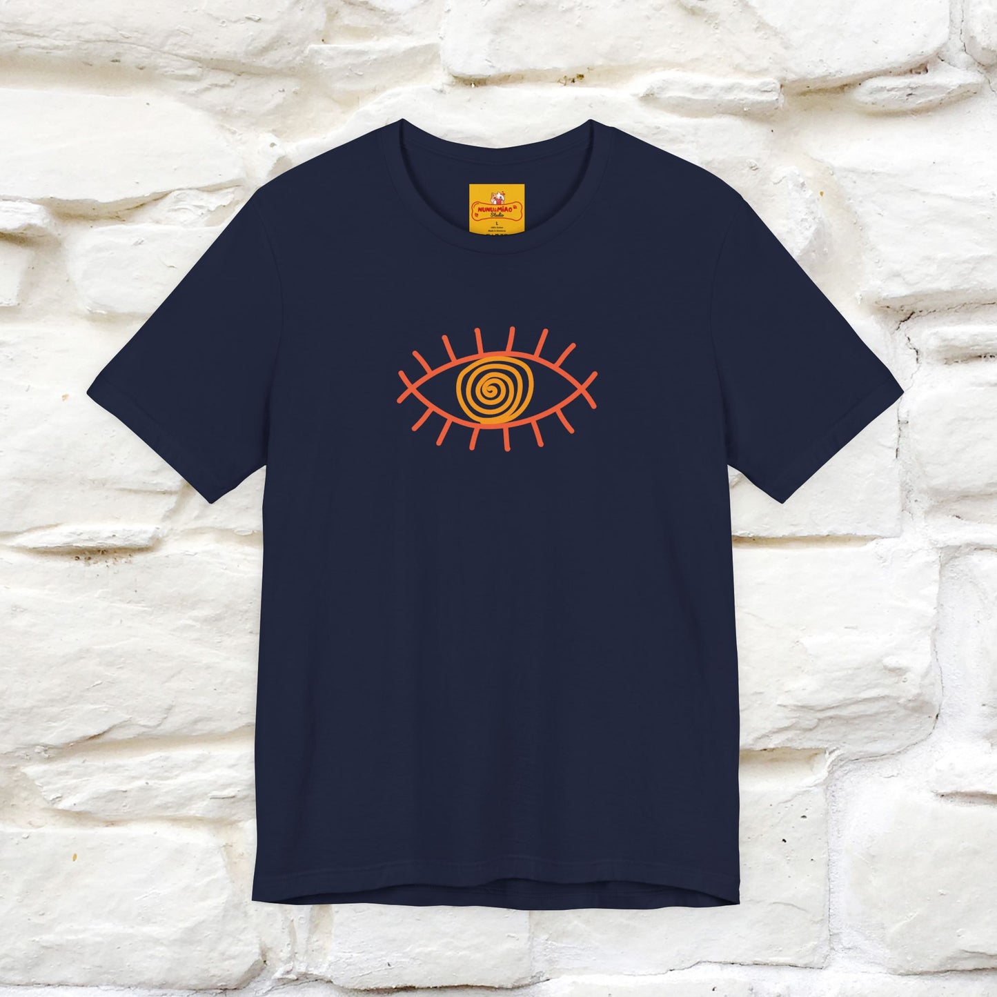 "The Hypnotic Meow'' Cat T-Shirt Front and Back Design | Nunu&Miao Studio