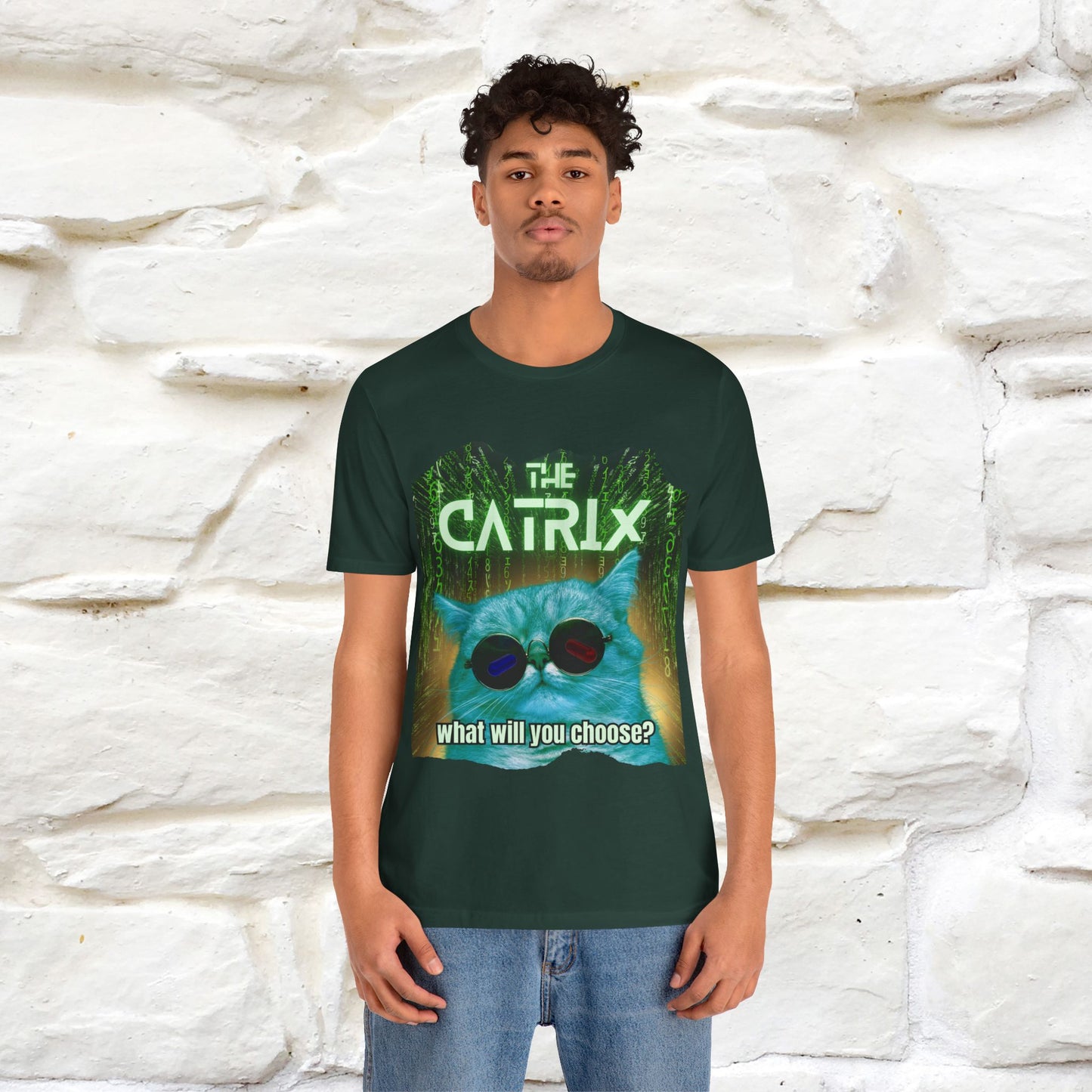 ''The Catrix: What Will You Choose?'' Cat T-Shirt | Nunu&Miao Studio - Nunu&Miao Studio