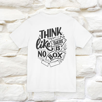 "Think Like There Is No Box" Cat T-Shirt| Front & Back Design | Nunu&Miao Studio