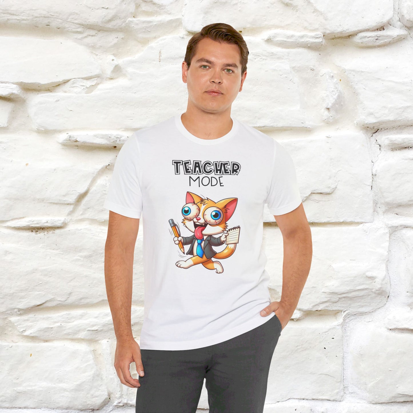 ''Teacher Mode'' T-shirt for Man 100% Cotton* - Nunu&Miao Studio