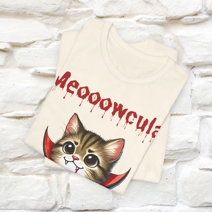 Meooowcula T-Shirt for Men & Women | 100% Cotton Spooky Cat Lover Tee