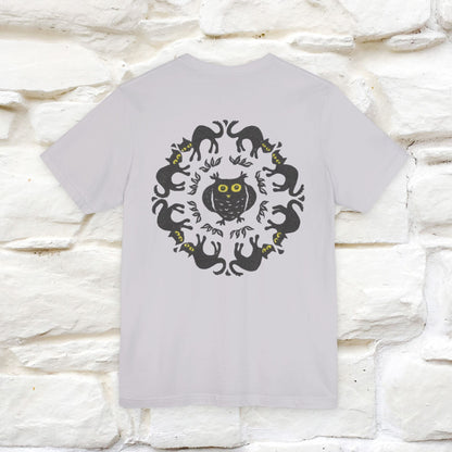 ''Black Cat Circle'' Cat T-Shirt Front and Back Design | Nunu&Miao Studio
