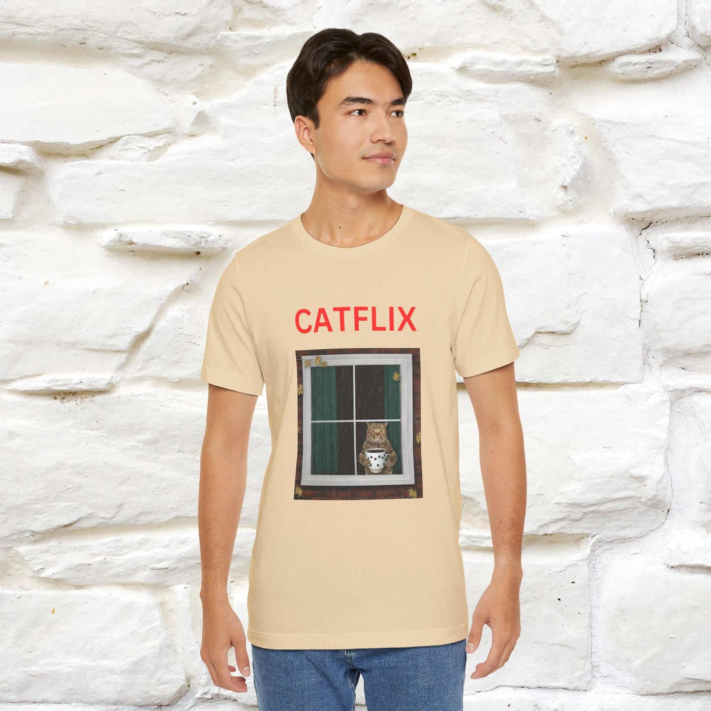 "Catflix" Cat T-shirt for Men & Women| 100% Cotton* 🐾