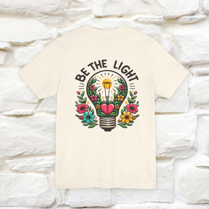 ''Be The Light" Cat T-Shirt| Front & Back Design | Nunu&Miao Studio