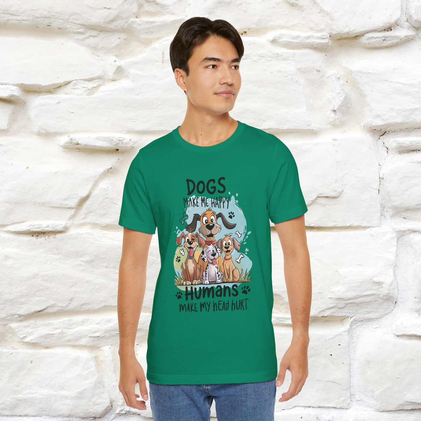 " Dogs Make Me Happy ..."  T-shirt |Nunu&Miao Studio