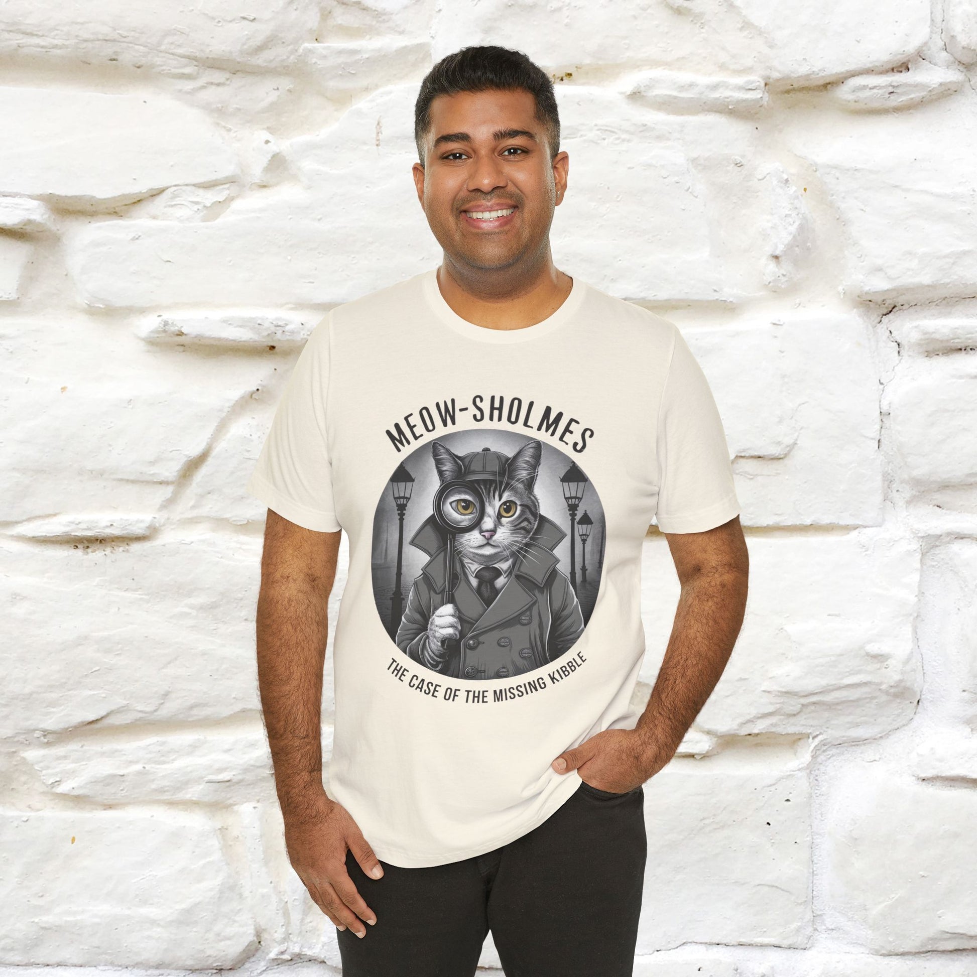 ''Meow-Sholmes: The Case of the Missing Kibble'' | Detective Cat Tee | Nunu&Miao Studio - Nunu&Miao Studio