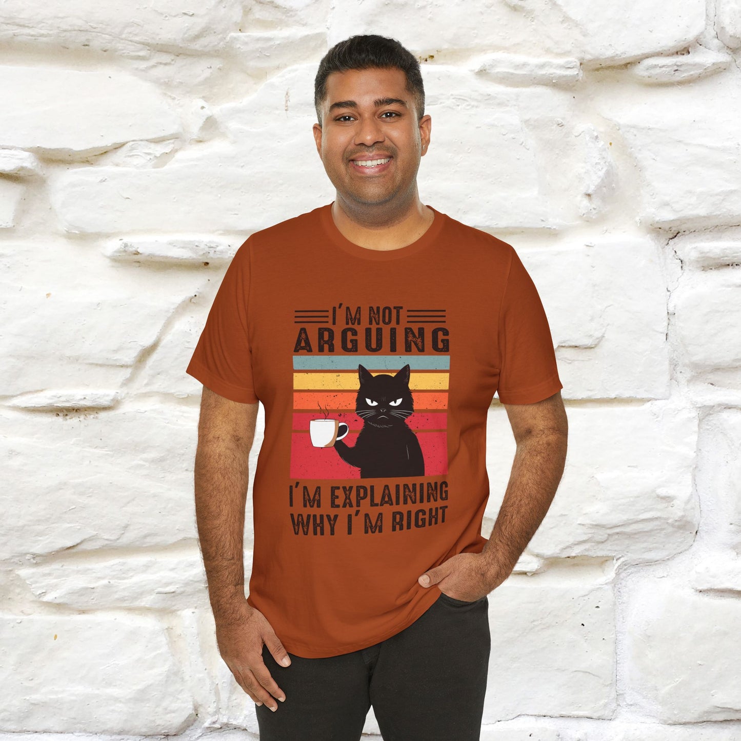 Non sto discutendo, sto spiegando perché ho ragione T-shirt con gatto per uomo e donna | 100% cotone* Maglietta divertente