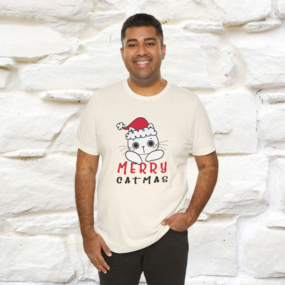 “Merry Catmas Cat T-Shirt | Funny Christmas Cat Shirt for Men & Women | 100% Cotton*