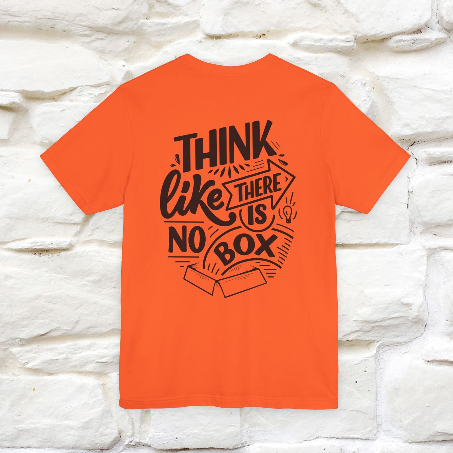 "Think Like There Is No Box" Cat T-Shirt| Front & Back Design | Nunu&Miao Studio