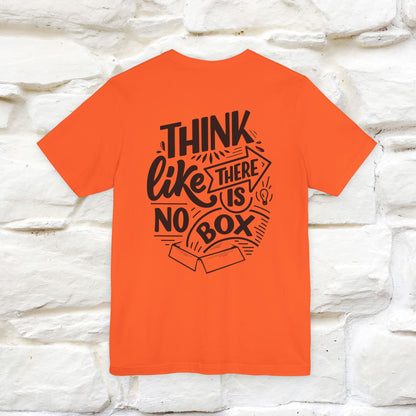 "Think Like There Is No Box" Cat T-Shirt| Front & Back Design | Nunu&Miao Studio