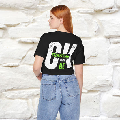 ''Everything Will Be Ok '' Cat T-Shirt Front and Back Design | Nunu&Miao Studio