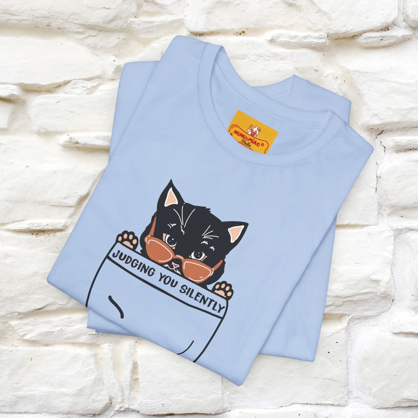 ''Judging You Silently'' | Cat T-Shirt for Men | Nunu&Miao Studio