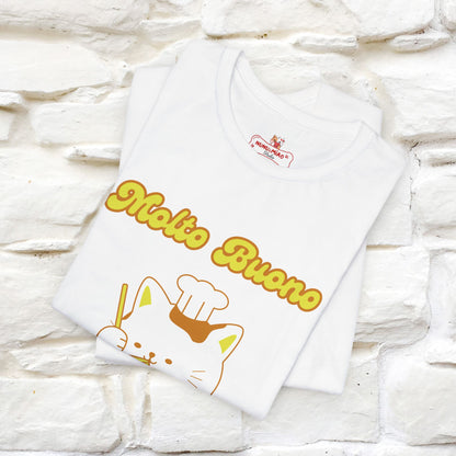 “Molto Buono Cat T-Shirt | Italian-Inspired Cat Shirt for Men & Women | 100% Cotton”