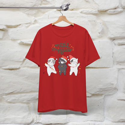 "Natal Magico" Cat T-shirt for Men & Women | 100% Cotton* 🐾 | Magical Holiday Cat Tee